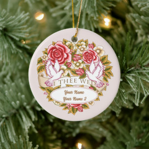 I Thee Wed bruiloft ornament