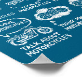 I Things Vrije Tijd Motorrijder Motorfiets Poster (Hoek)