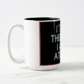 I Think, Therefore I Am...Atheist Coffee Mug Tweekleurige Koffiemok (Links)
