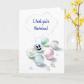 I Think You are Marbellous Greeting Card Kaart (Gele Bloem)