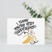 I Think You’re Very Appealing | Cute Banana Pun De Kaart (Staand voorkant)