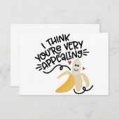 I Think You’re Very Appealing | Cute Banana Pun De Kaart (Voorkant / Achterkant)