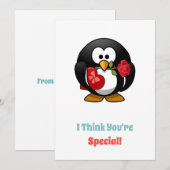 I Think You're Special Penguin Printable Feestdagenkaart (Voorkant / Achterkant)