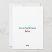 I Think You're Special Penguin Printable Feestdagenkaart (Achterkant)