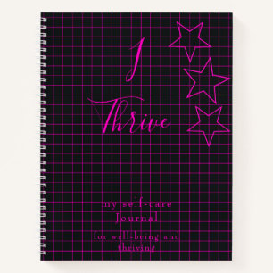 "I Thrive" Quote Self-Care Journal Roze tekst Notitieboek