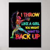 I Throw Like A Girl Poster (Voorkant)