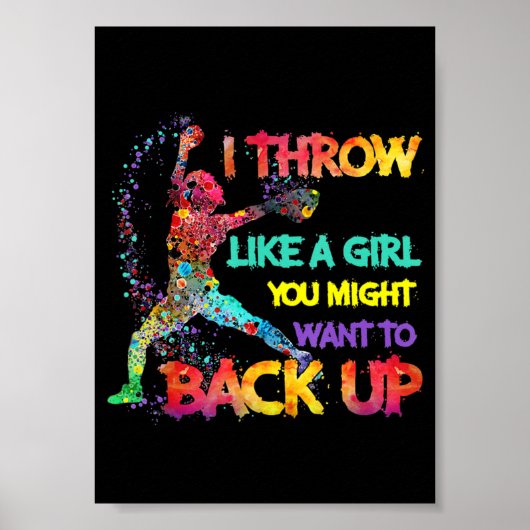 I Throw Like A Girl Poster (Voorkant)