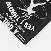 I Throw Like A Girl Shot Put Track And Field Fleece Deken (Hoek)