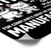 I Told My Daughter To Watch Her Attitude Funny Cat Poster (Hoek)