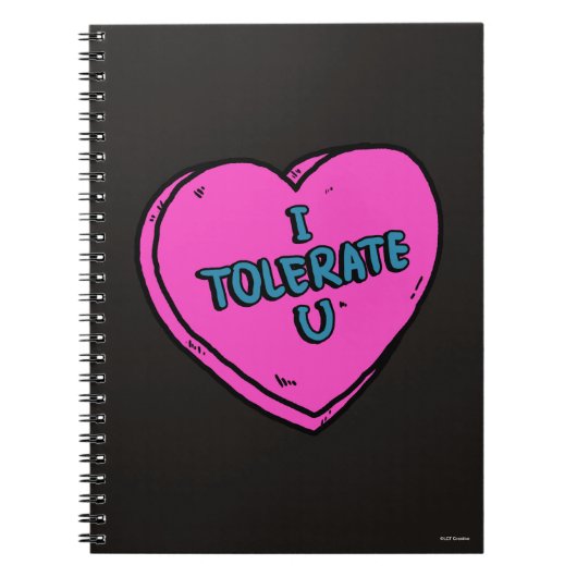 I Tolerate U Notitieboek (Voorkant)
