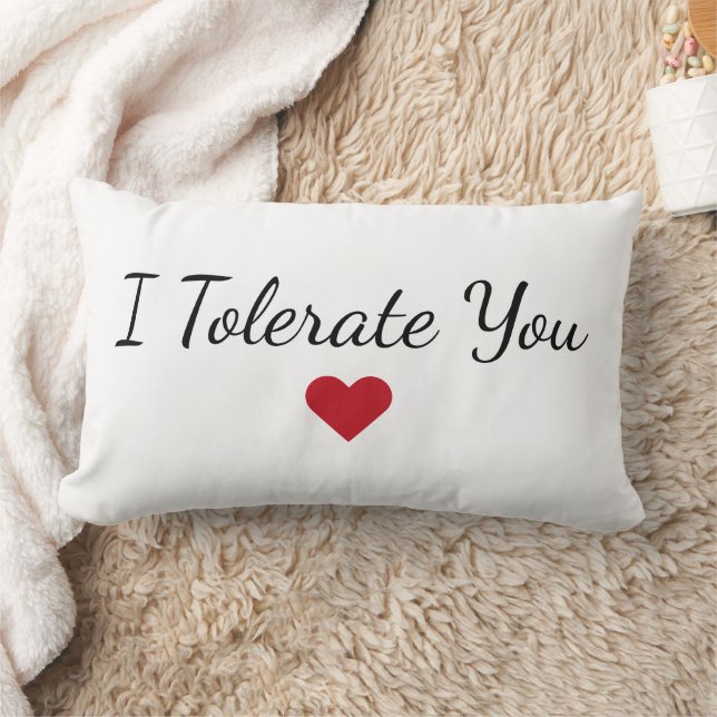 I Tolerate You Heart - Funny Valentine's Day Gift Kussen (Deken)