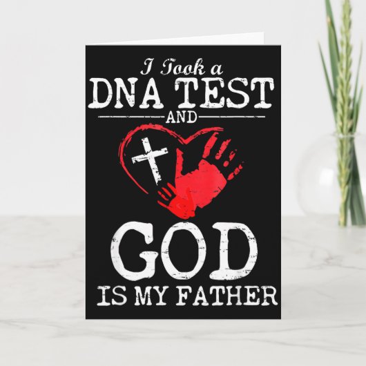 I Took A Dna Test And God Is My Father Religious C Kaart (Voorkant)