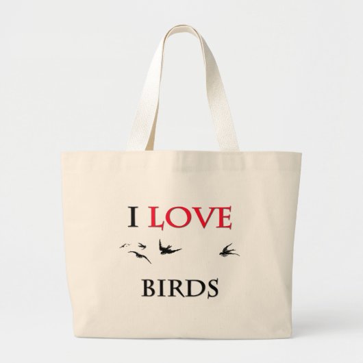 I Tortelduifjes Grote Tote Bag (Voorkant)