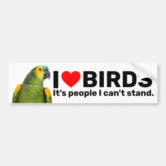I Tortelduifjes Parrot Bumpersticker (Voorkant)