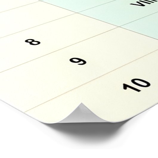 (I tot XX grafiek) Nummers 1-20 Romeinse cijfers Poster (Hoek)