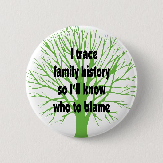 I Trace Family History Ronde Button 5,7 Cm (Voorkant)