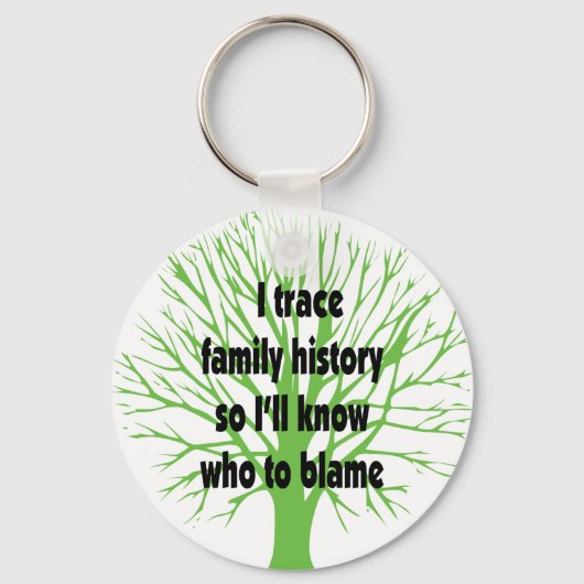 I Trace Family History Sleutelhanger (Voorkant)