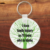 I Trace Family History Sleutelhanger (Voorkant)