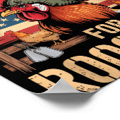 I Traded My Rifle For Roosters Veteran Chicken Far Poster (Hoek)