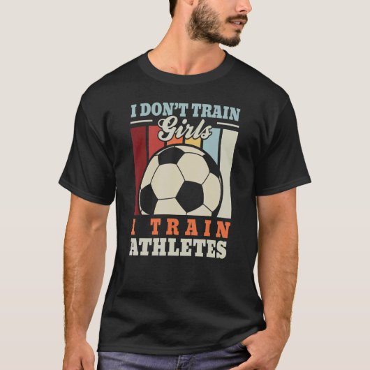 I train athletes u2013 Football trainer footballer T-shirt (Voorkant)