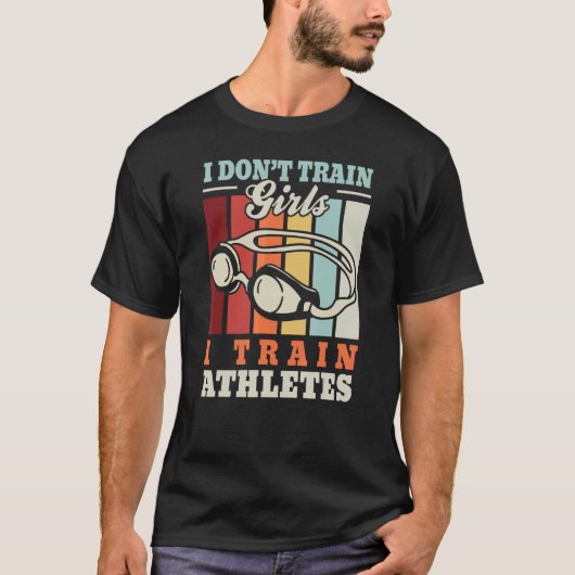 I train athletes u2013 Swimming trainer swimmer sw T-shirt (Voorkant)