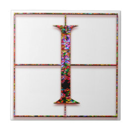 I Trajanus Red Custom Monogram Tegel Tegeltje