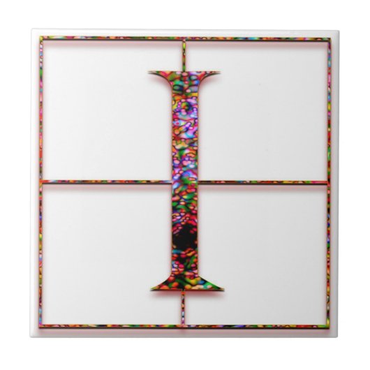 I Trajanus Red Custom Monogram Tegel Tegeltje (Voorkant)