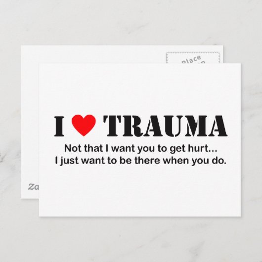 I Trauma Briefkaart (Voorkant / Achterkant)