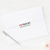 I Trauma Ronde Sticker (Envelop)