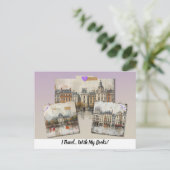 I Travel... With My Books!  Briefkaart (Staand voorkant)