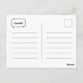 I Travel... With My Books!  Briefkaart (Achterkant)