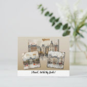 I Travel... With My Books! Briefkaart (Staand voorkant)