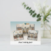 I Travel... With My Books! Briefkaart (Staand voorkant)