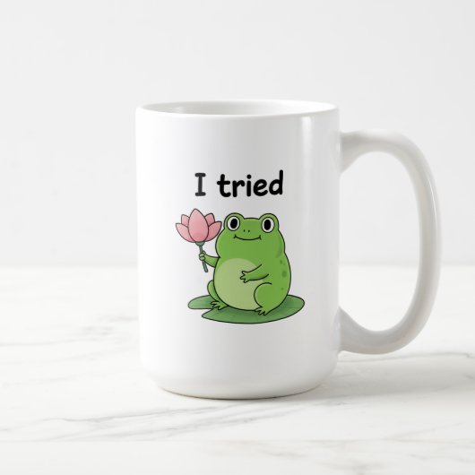 "I Tried" Froggy Effort Design Koffiemok (Rechts)