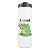 "I Tried" Froggy Effort Design Thermosbeker (Voorkant)