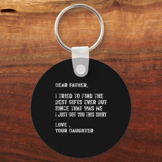 I Tried To Find The Funny Father Fathers Day Mens  Sleutelhanger (Voorkant)