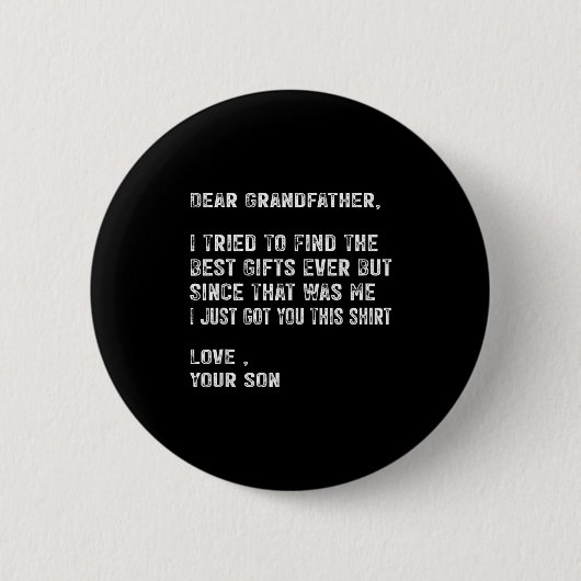 I Tried To Find The Funny Grandfather Day Mens Ronde Button 5,7 Cm (Voorkant)