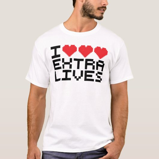 I Triple Heart Extra Lives T-shirt (Voorkant)