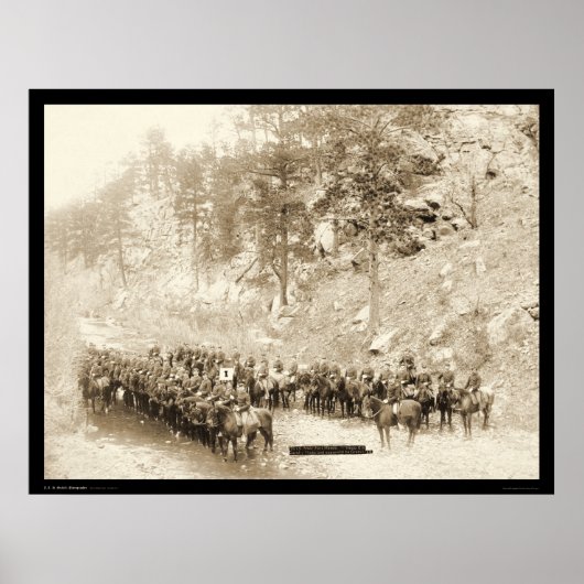 I Troop 8th Cavalry near Fort Meade SD 1889 Poster (Voorkant)