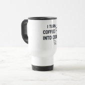 I Turn Coffee Into Code - Funny Programmer Quote Reisbeker (Voorkant links)