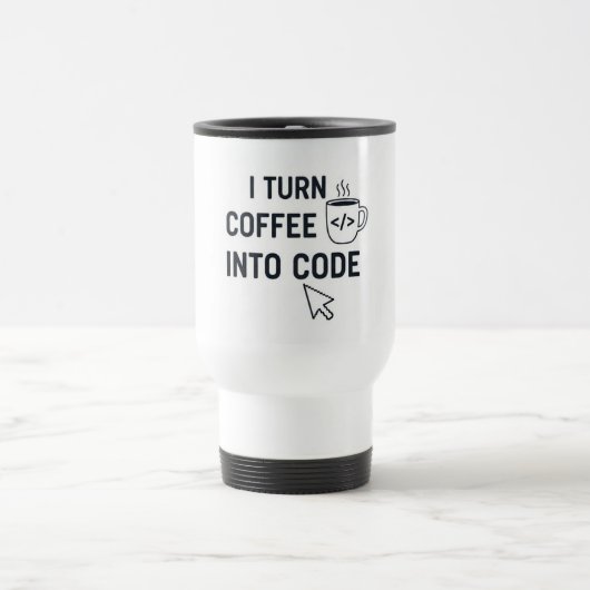 I Turn Coffee Into Code - Funny Programmer Quote Reisbeker (Center)