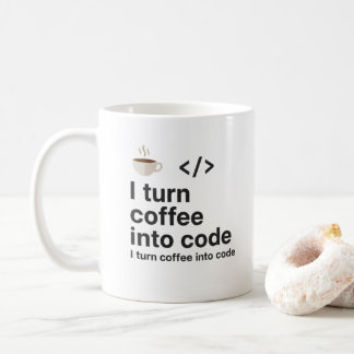 I Turn Coffee Into Code Mug – Funny Programmer Koffiemok