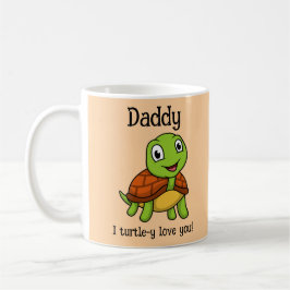 I Turtley Love You Daddy! Cute Father's Day Turtle Koffiemok