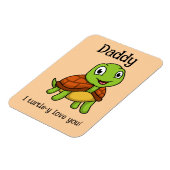 I Turtley Love You Daddy! Cute Father's Day Turtle Magneet (Linkerzijde)
