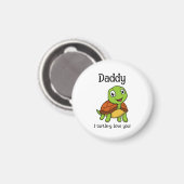 I Turtley Love You Daddy! Cute Father's Day Turtle Magneet (Voorkant / Achterkant)