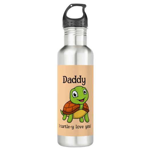 I Turtley Love You Daddy! Cute Father's Day Turtle Waterfles (Voorkant)