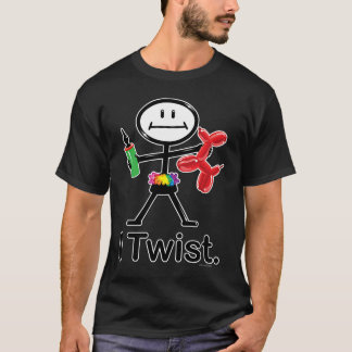 I Twist Balloon Artist BusyBodies Stick Figure T-shirt