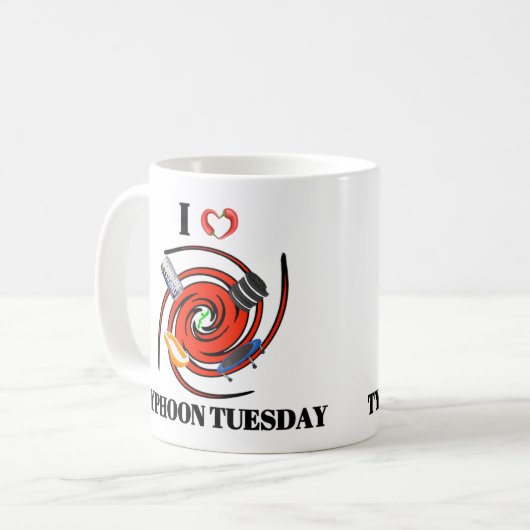 I ♡ Tyfoon Dinsdag Mok (Voorkant links)