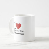 I ❤️ U helpen met PET Insurance CUSTOM Mokken (Voorkant links)