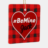 I ♥ U I Love You Buffalo Plaid Ornament (Rechts)